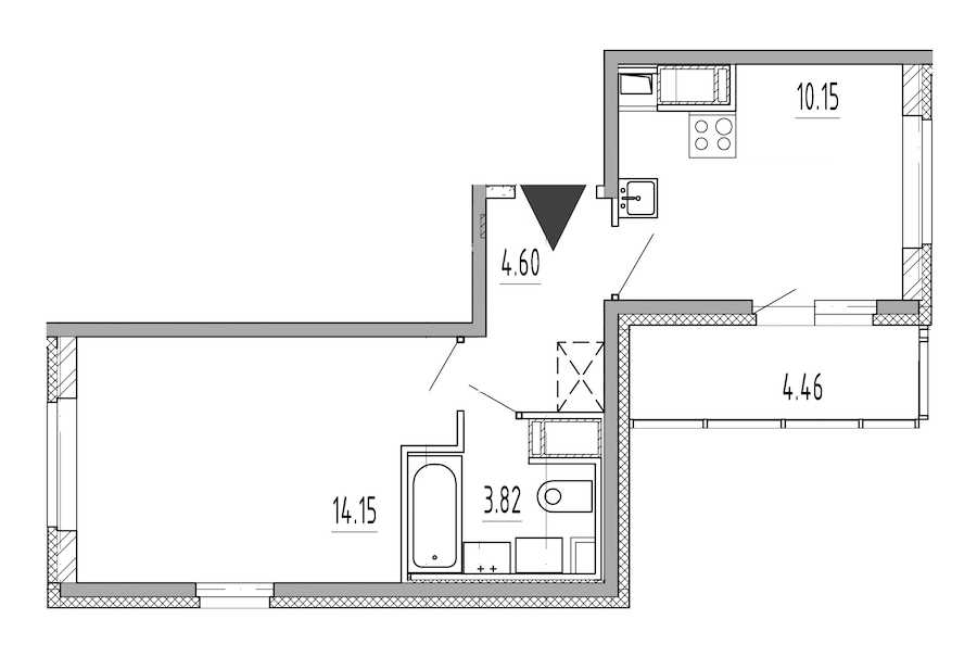 Однокомнатная квартира в SetlCity: площадь 32.72 м2 , этаж: 14 – купить в Санкт-Петербурге